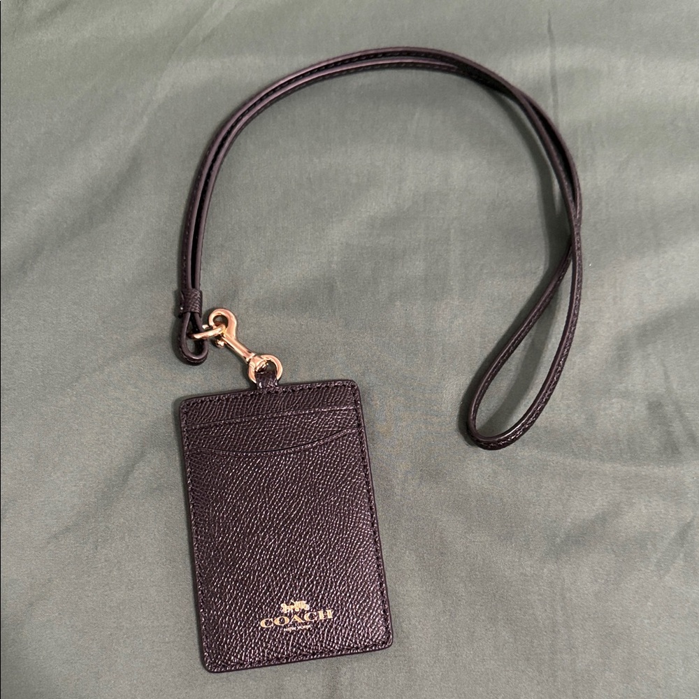 Coach Black Leather ID Holder